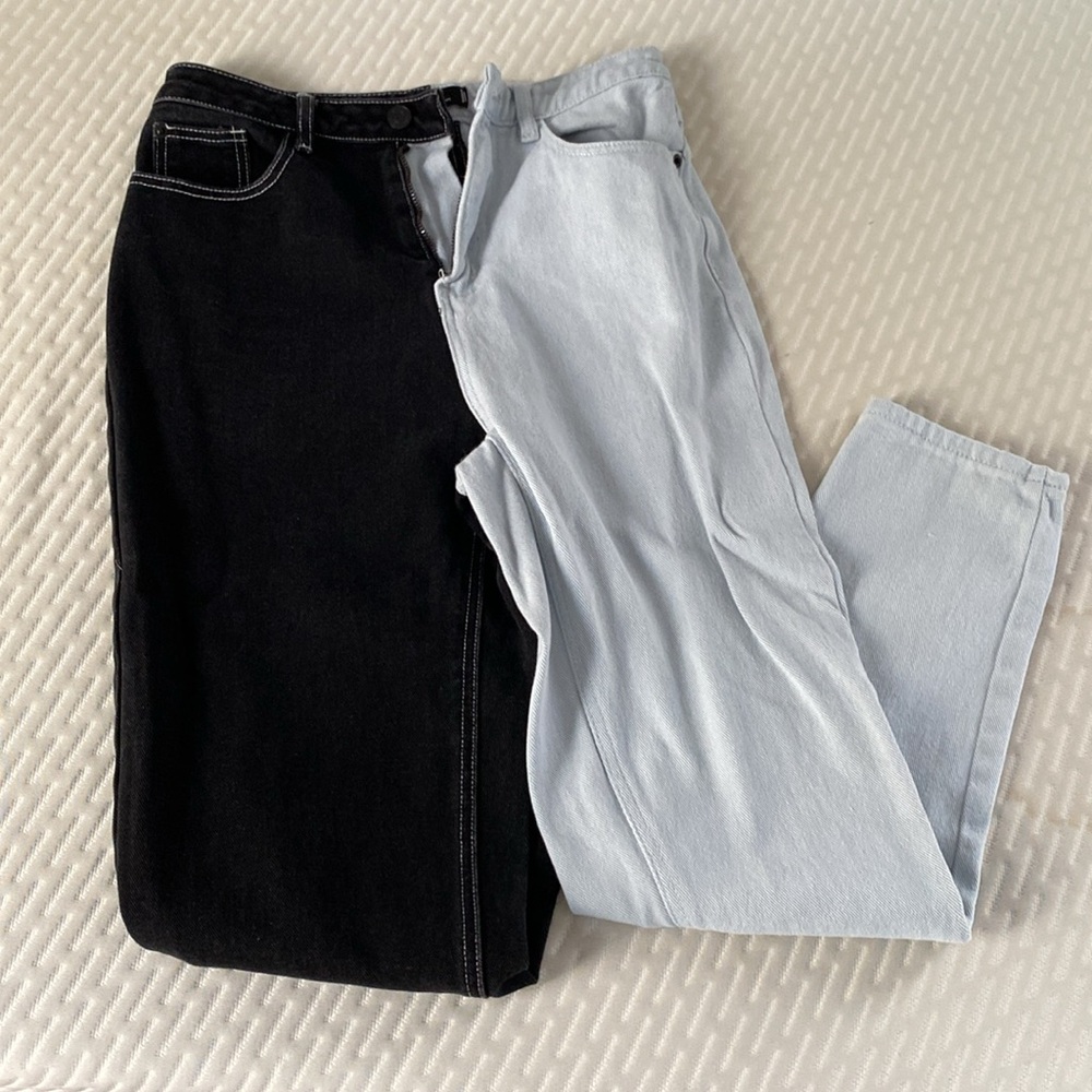 Dual color pants